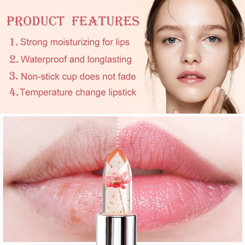 Long-Lasting Temperature-Activated Lipstick Set With Moisturizing Lip Balm - Changing Colors With Magic Valentine's Day Gifts