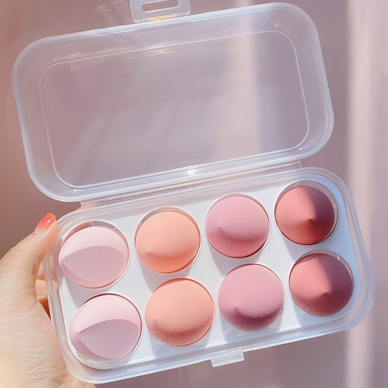 8pcs/set Color Mixing Beauty Egg Beauty Sponge Makeup Sponge Makeup Tools Foundation Make-up Facial Makeup Tools Makeup Artist Special Beauty Egg Christmas Gift Wedding Special Multi Style Beauty Egg Set Wedding Gift New Year