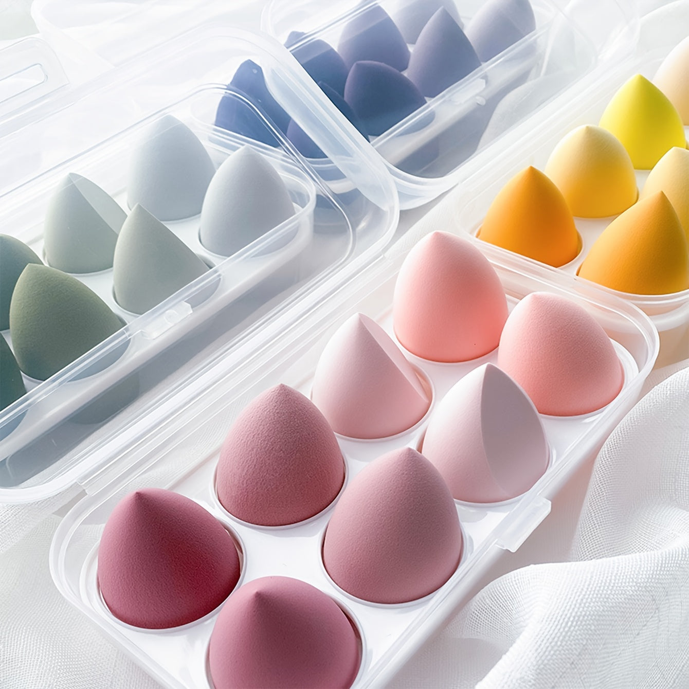 8pcs/set Color Mixing Beauty Egg Beauty Sponge Makeup Sponge Makeup Tools Foundation Make-up Facial Makeup Tools Makeup Artist Special Beauty Egg Christmas Gift Wedding Special Multi Style Beauty Egg Set Wedding Gift New Year
