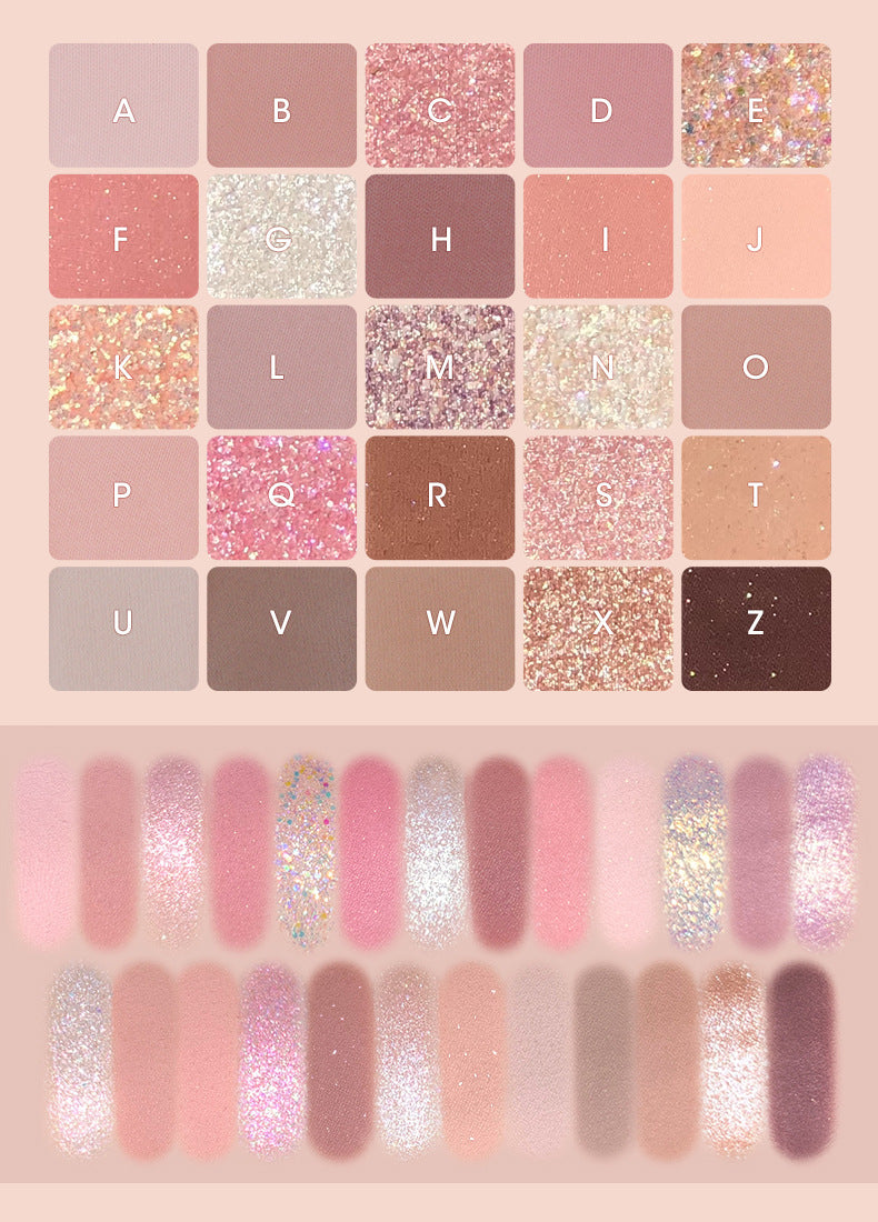 25 Colors Earth Color Makeup Long Lasting Waterproof Sweat Proof Glitter Eyeshadow Easy To Apply Make Up Gift Set