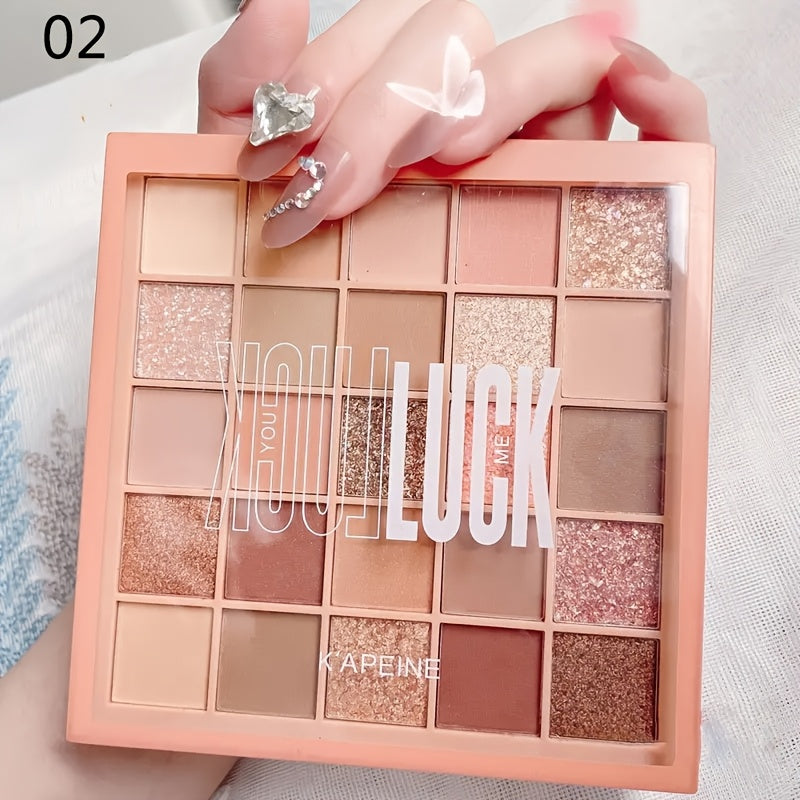 25 Colors Earth Color Makeup Long Lasting Waterproof Sweat Proof Glitter Eyeshadow Easy To Apply Make Up Gift Set