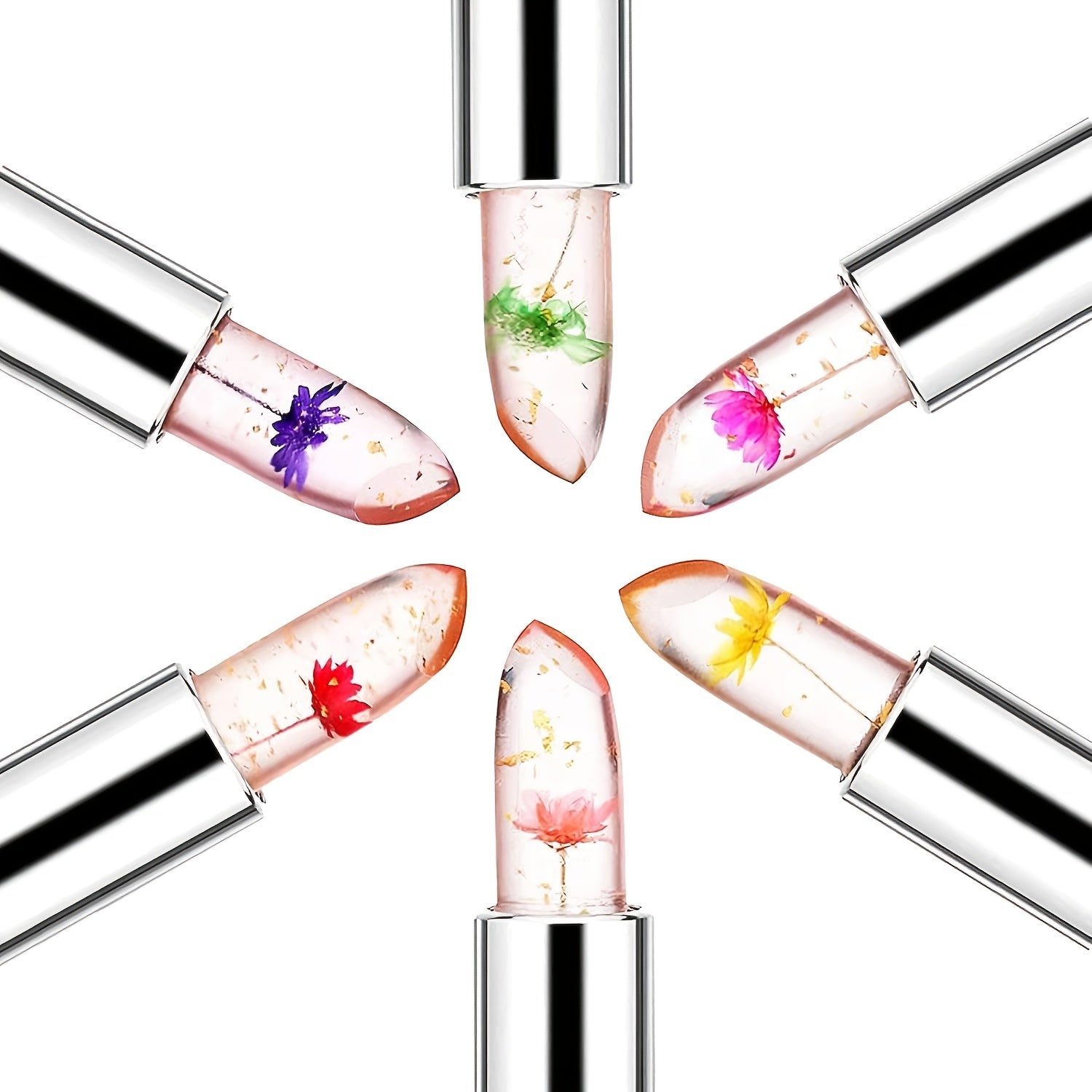 6 Pcs Moisturizing Temperature Changing Jelly Lipstick - Long Lasting Nourishing Lip Balm With Peach Flavor Valentine's Day Gifts