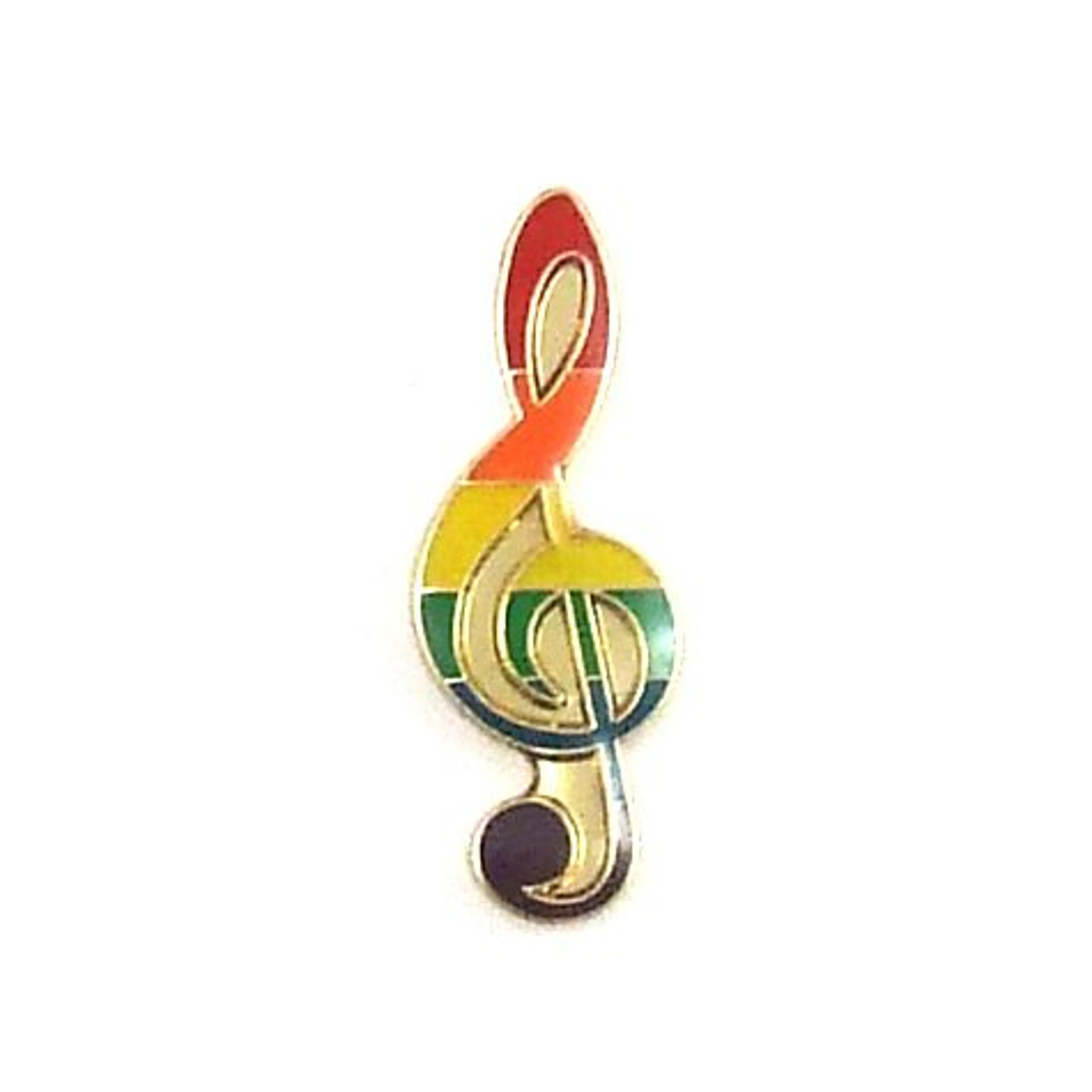 TD Fashion Hoop Earrings Rainbow Note Lapel Pin Unique and Colorful Accessory