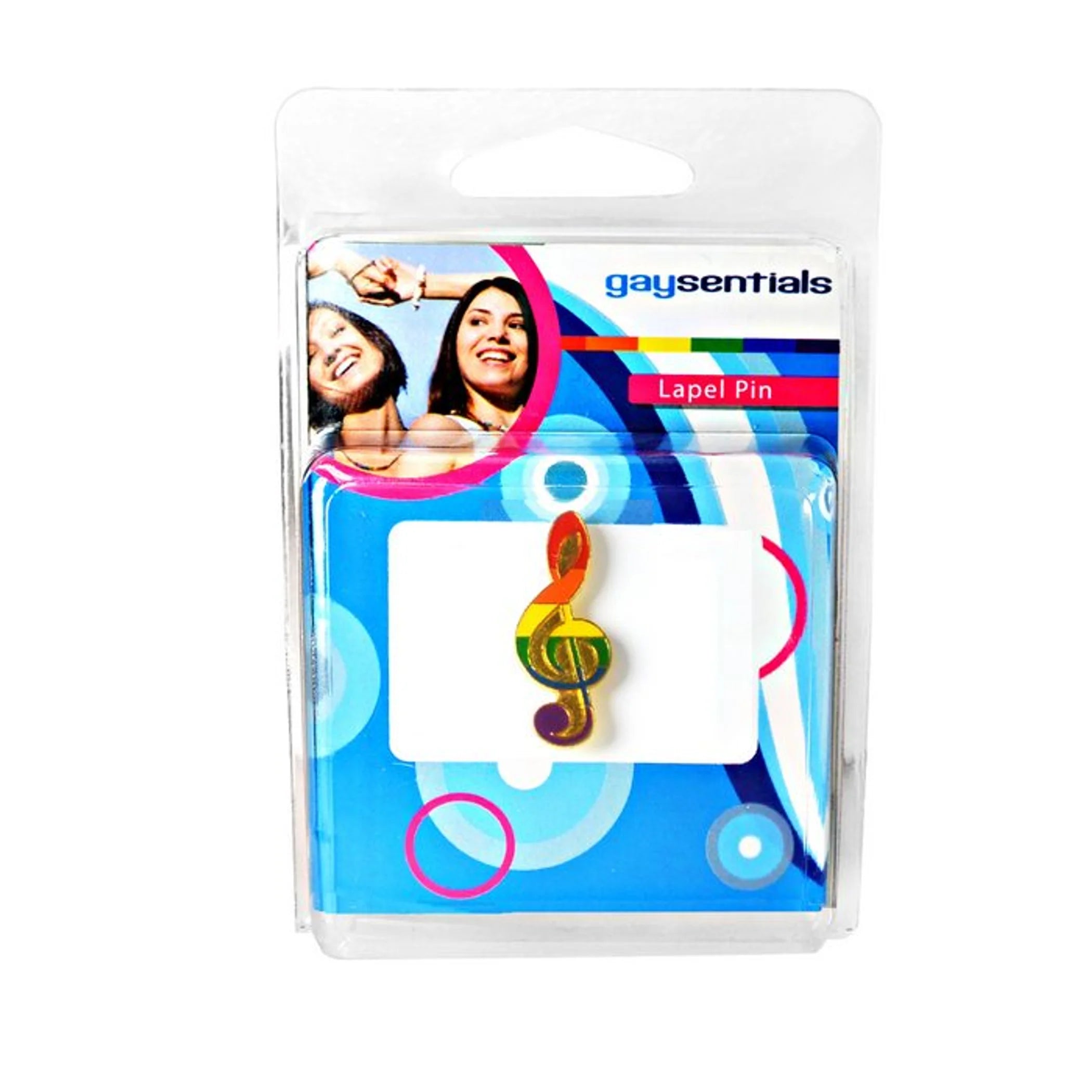 TD Fashion Hoop Earrings Rainbow Note Lapel Pin Unique and Colorful Accessory
