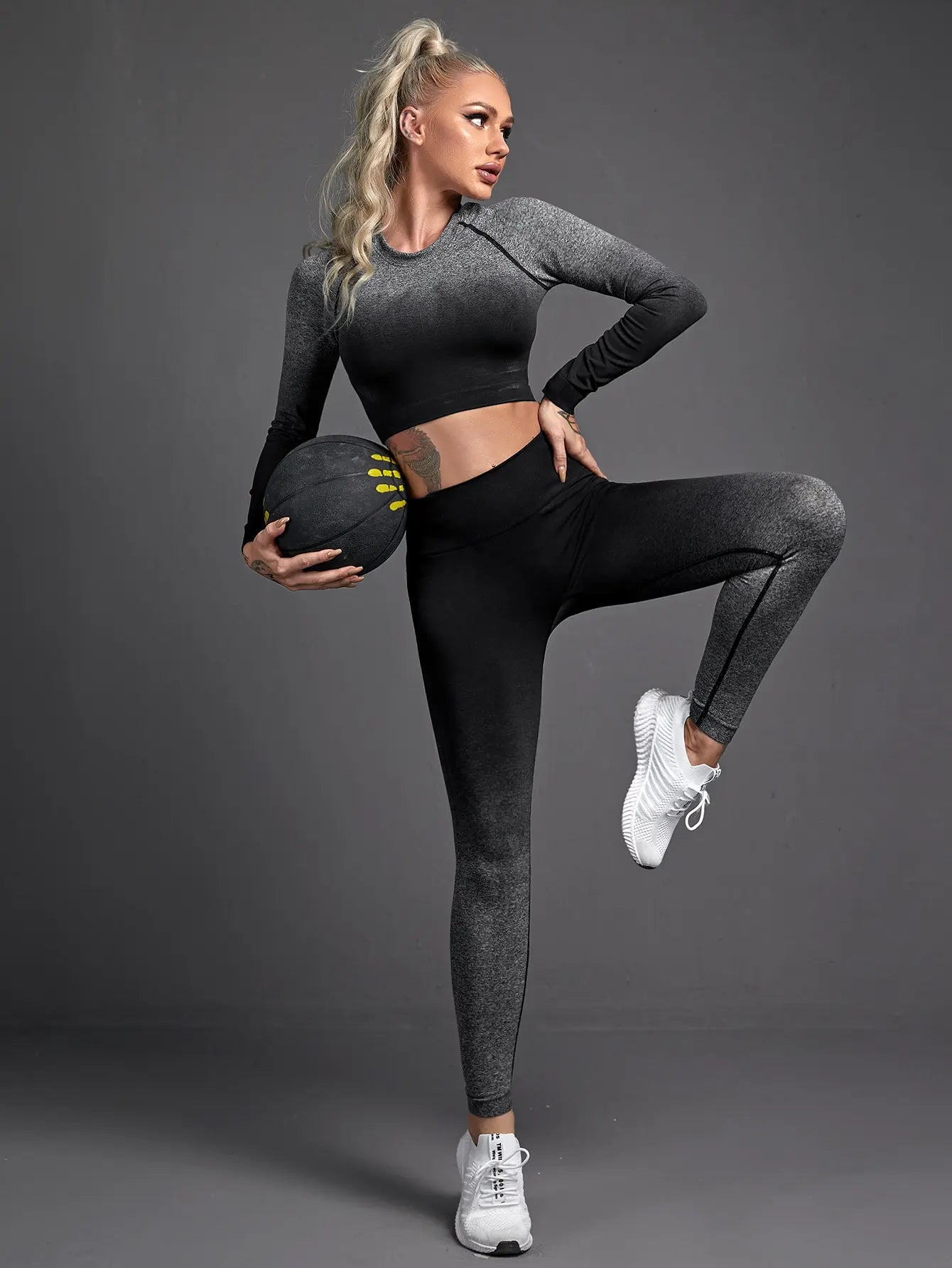 Women's 2-Piece Activewear Set - Breathable Short Sleeve Yoga Top & Flexible High Waist Leggings - Perfect for Workouts & Runnin