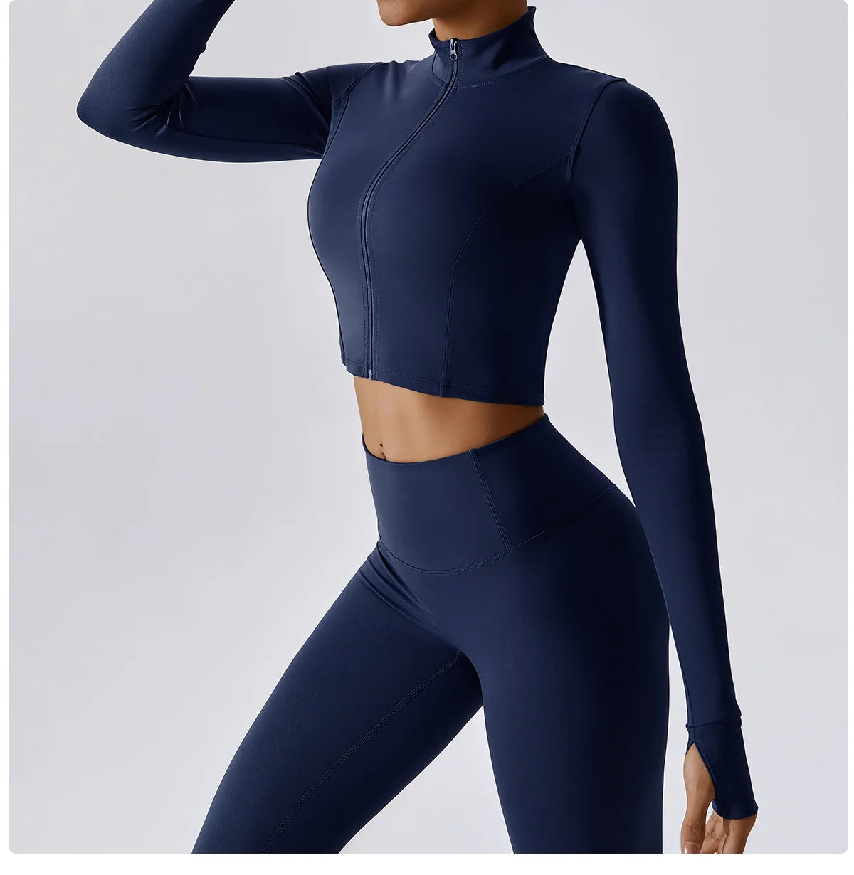 Workout Outfit Active Wear 3 Pieces Workout Clothes For Women Sports Bra High Waist Gym Leggings Long-Sleeved Fitness Sportswear