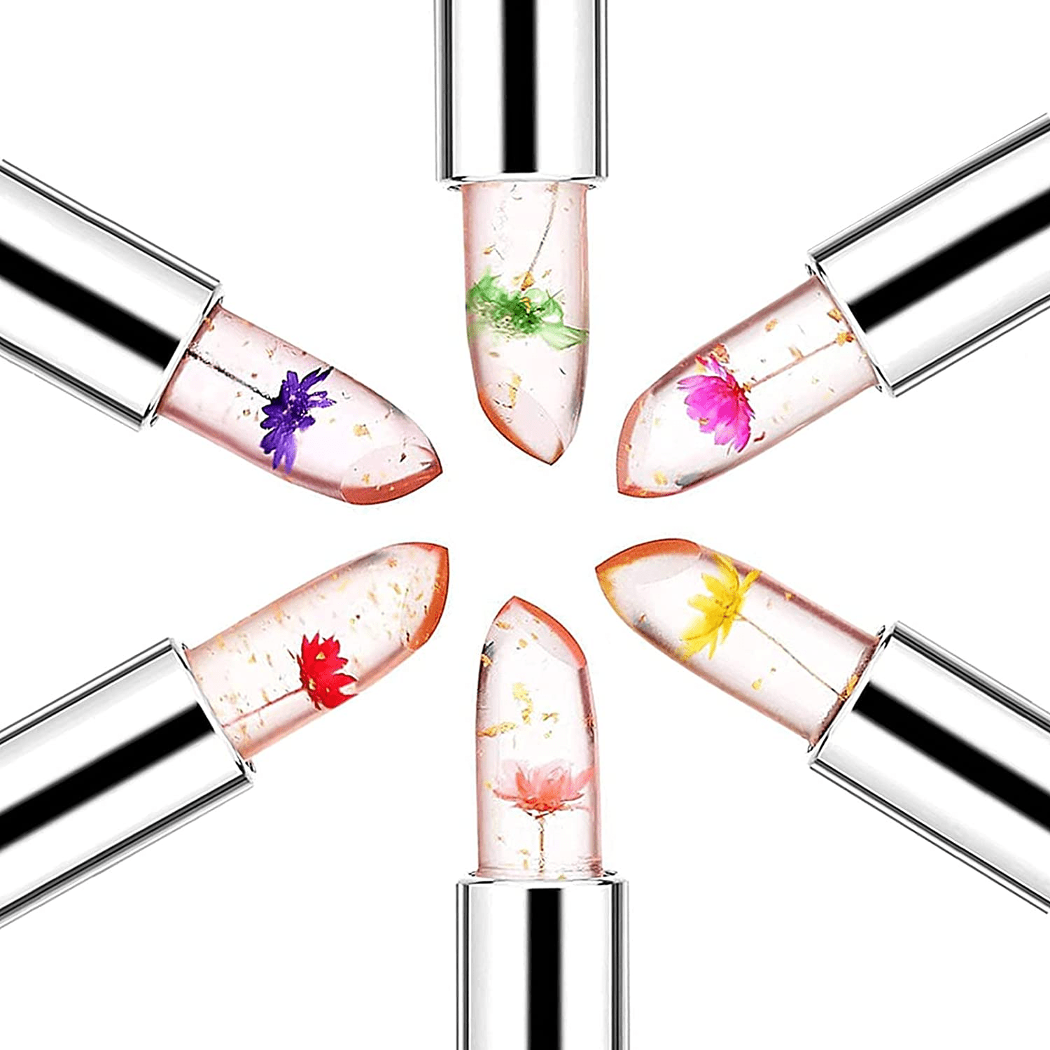 6 Pcs Moisturizing Temperature Changing Jelly Lipstick - Long Lasting Nourishing Lip Balm With Peach Flavor Valentine's Day Gifts